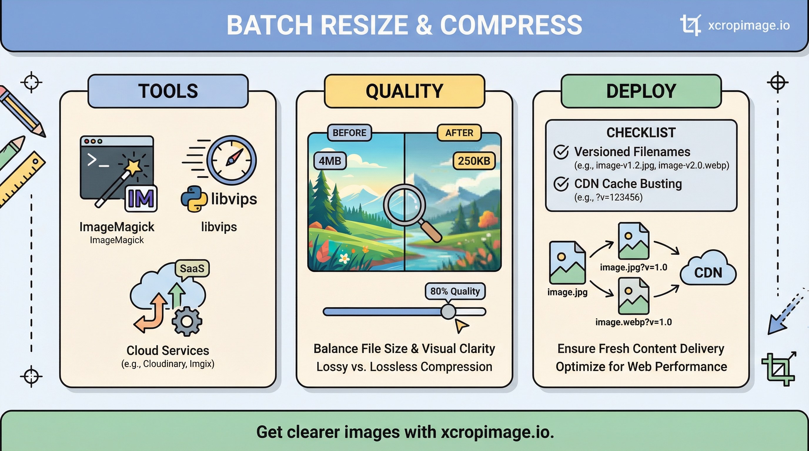 Batch resize and compress: automation without trashing quality