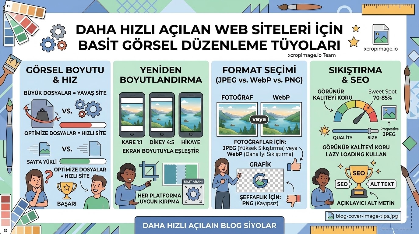 Daha hızlı açılan web siteleri için basit görsel düzenleme tüyoları.