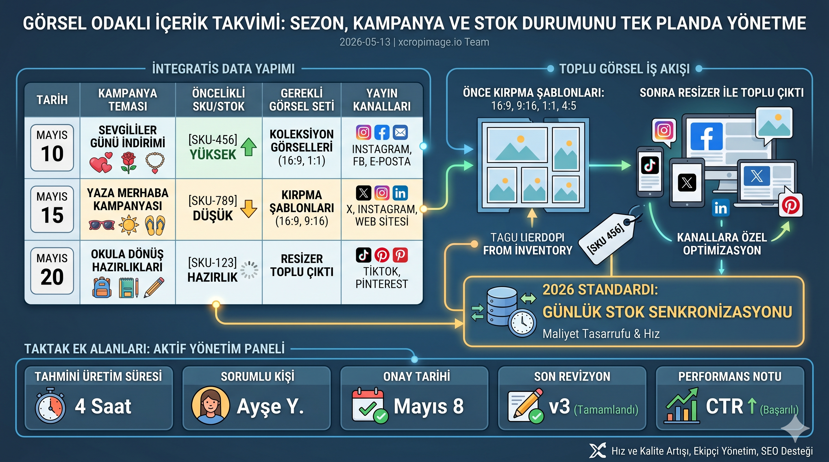 Görsel Odaklı İçerik Takvimi: Sezon, Kampanya ve Stok Durumunu Tek Planda Yönetme