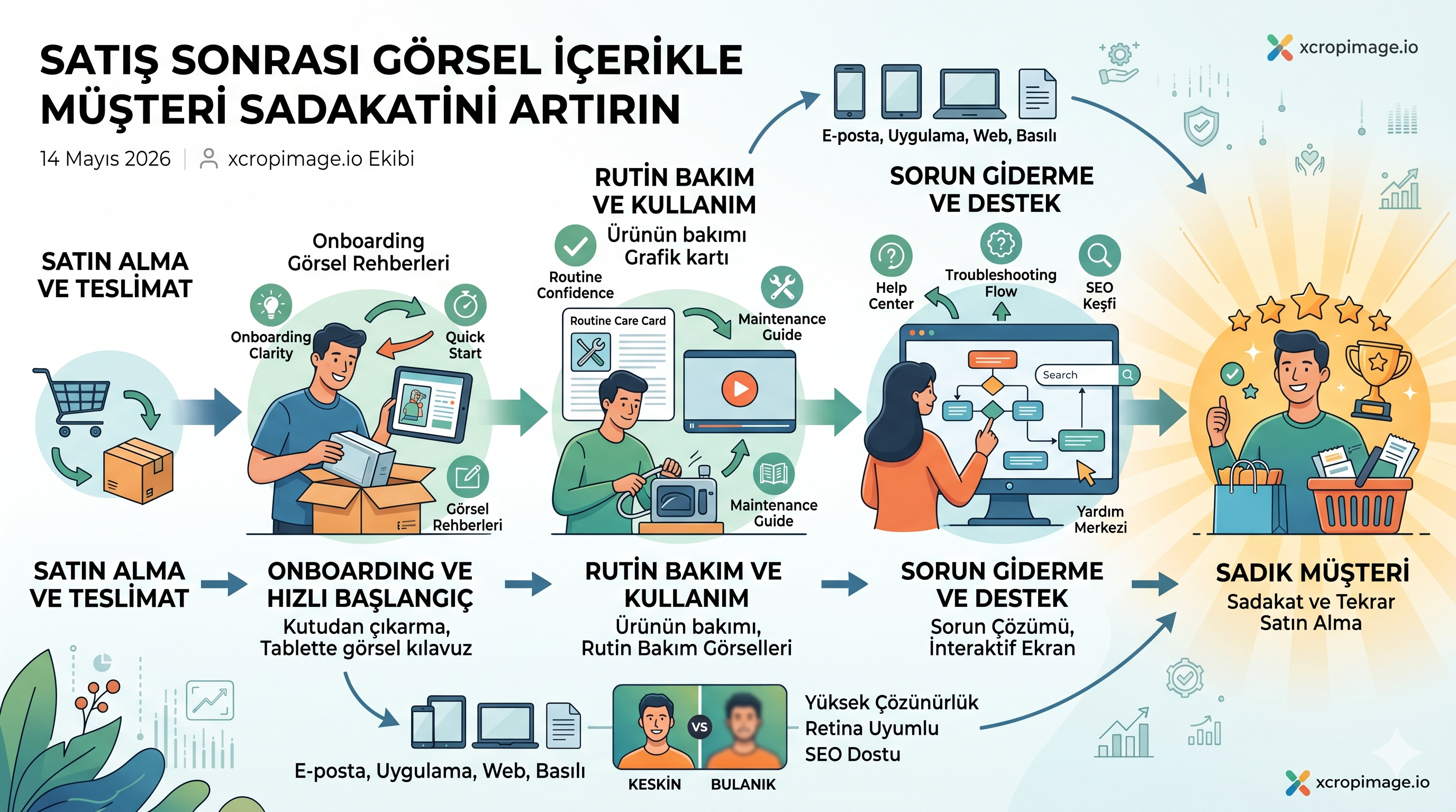 Satış Sonrası Sadakati Artıran Görsel İçerikler: Kullanım Rehberi, Bakım ve Destek Görselleri
