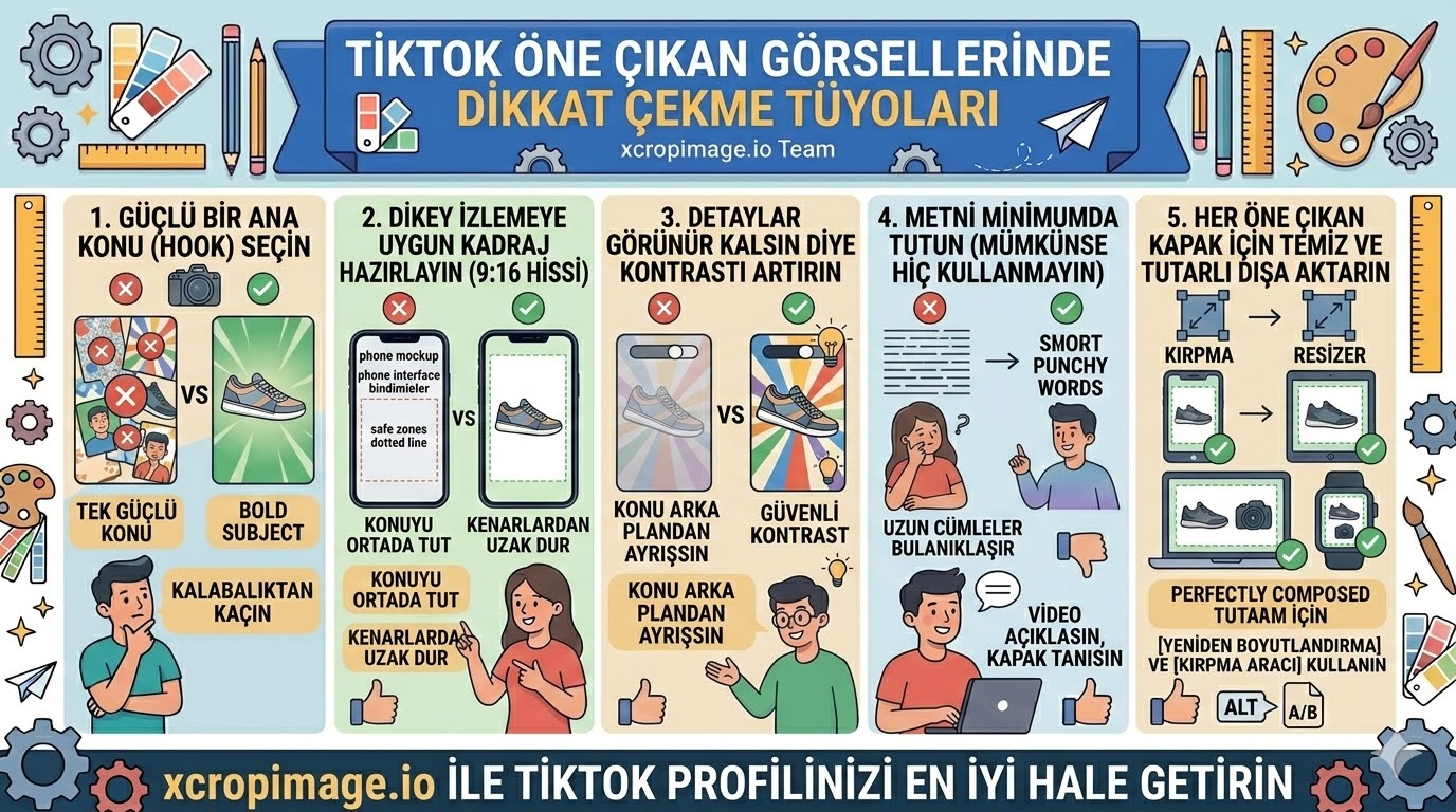 TikTok öne çıkan görsellerinde dikkat çekme tüyoları.