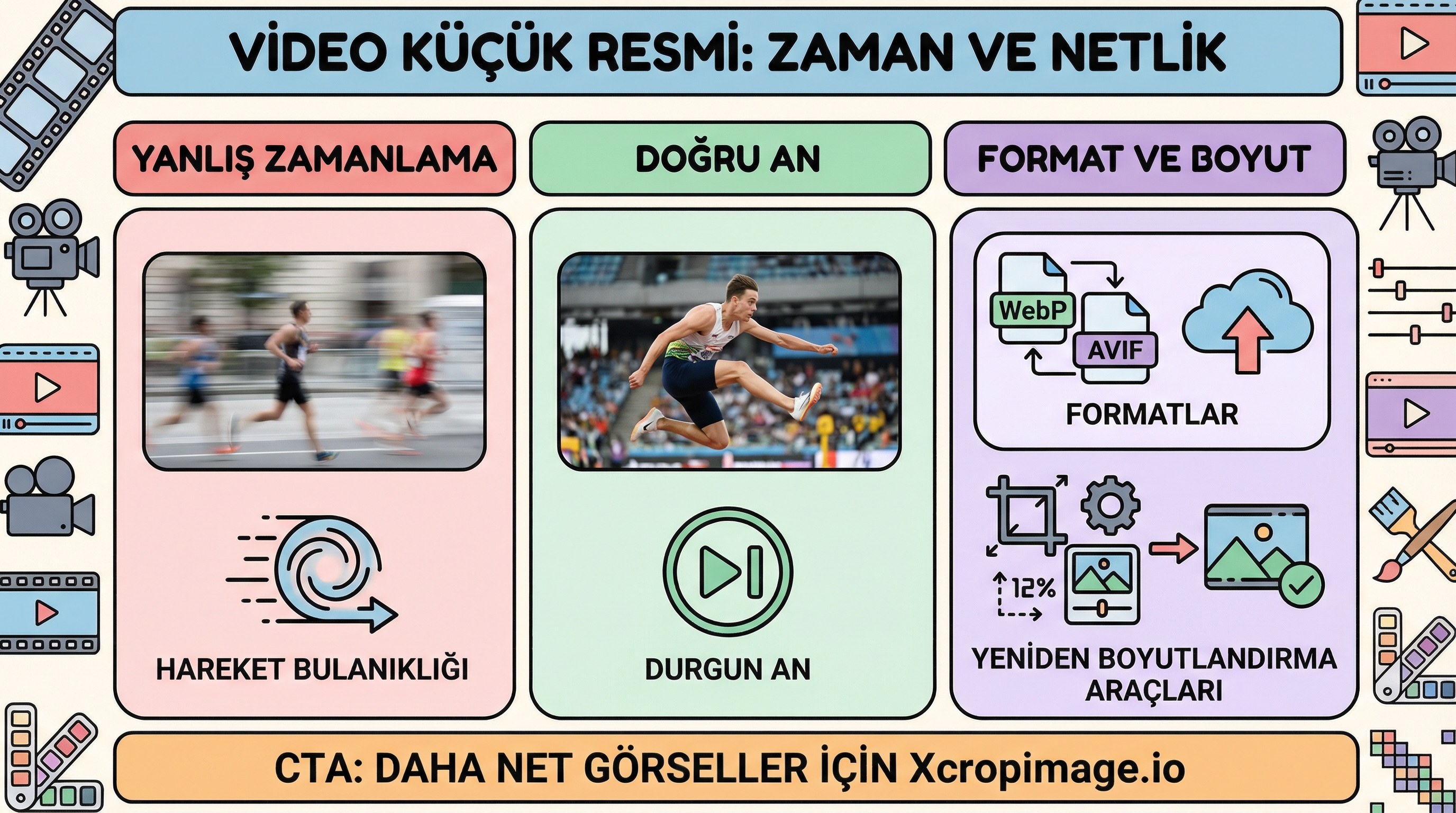 Video karesinden küçük resim: zaman damgası ve hareket bulanıklığı