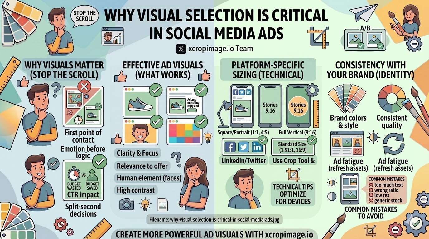 Why visual selection is critical in social media ads.