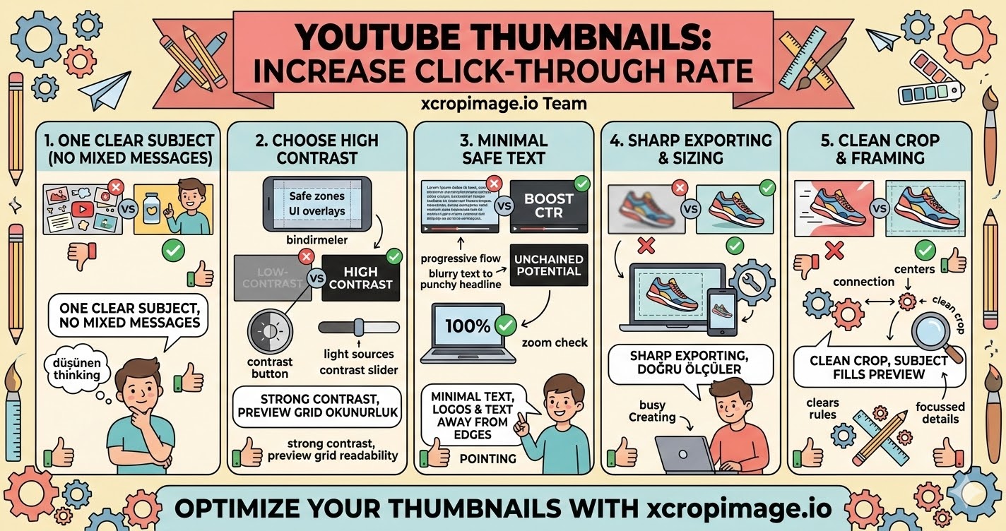YouTube thumbnail images to increase click-through rate.